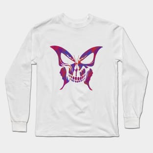 Skull in Butterfly Long Sleeve T-Shirt